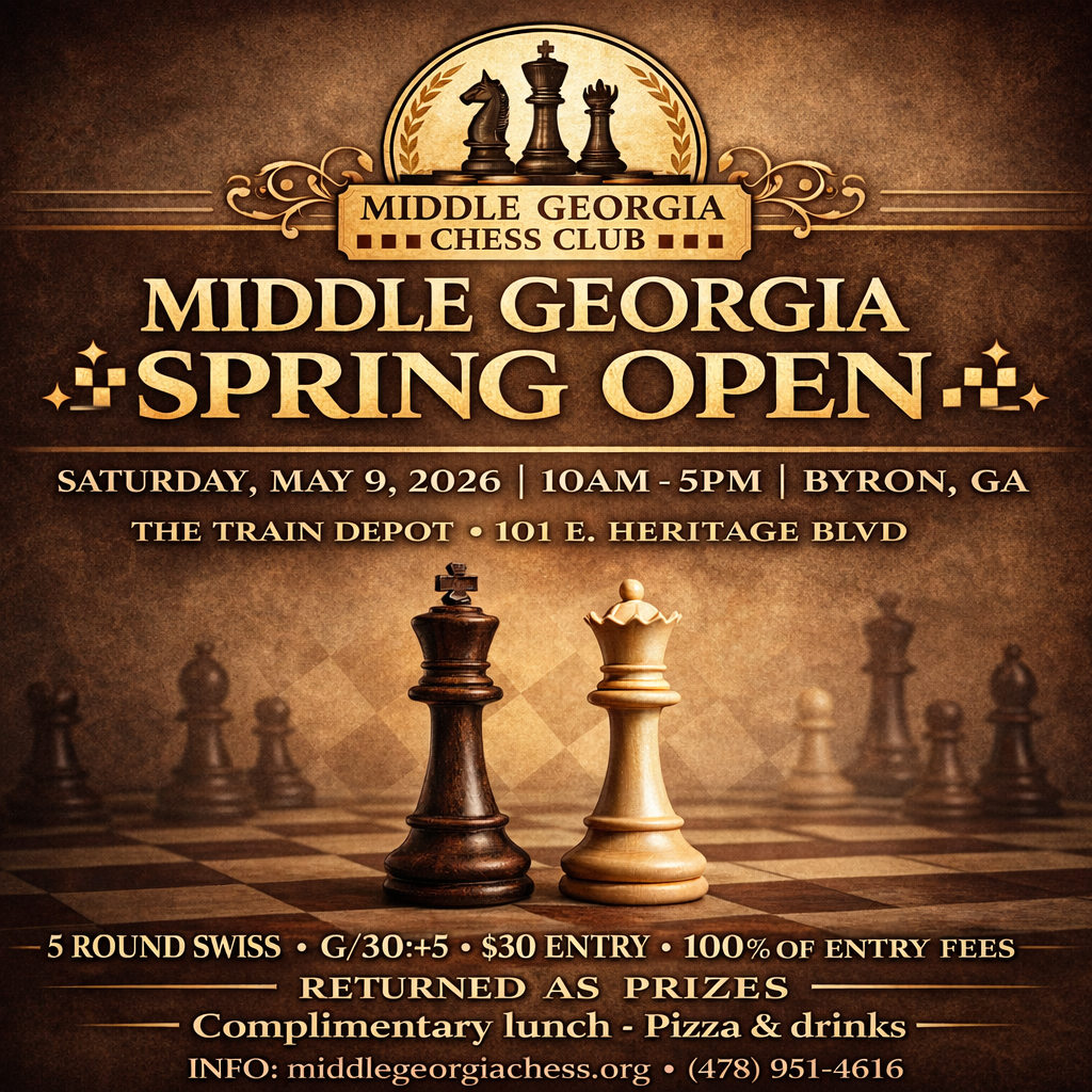 Middle Georgia Spring Open, g/30;+5. Saturday May 9th, Byron, GA
