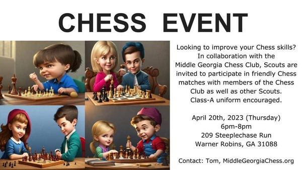 Boys Scouts of America Chess Event April 20, 2023